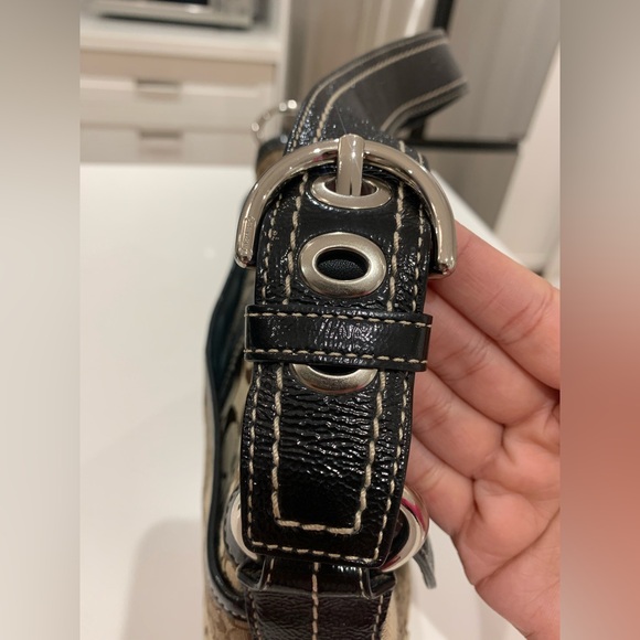 ✨New Y2K Coach Brown and Black Signature Patchwork Soho Shoulder Bag ✨ - Picture 9 of 17